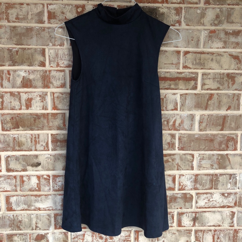 Free People x LENNI Faux Suede Shift Dress XS - Picture 4 of 15